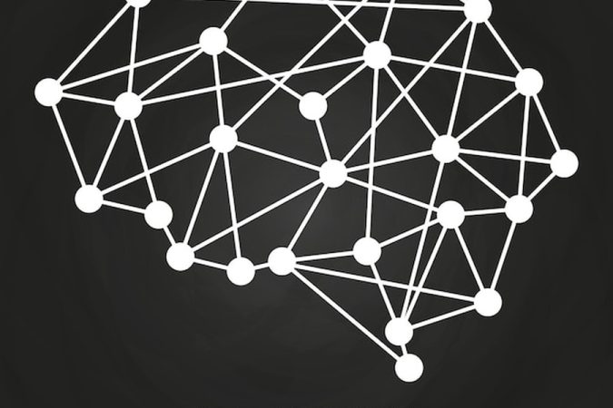 Un réseau de nœuds blancs interconnectés dessinant un cerveau sur fond noir pour apprendre comment configurer un LLM personnel sur NPU : Le guide pour l'autonomie numérique en 2026.