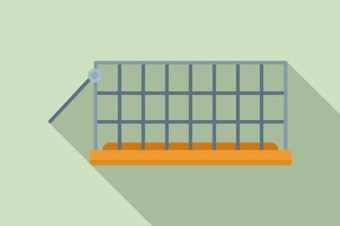 Un dispositif de barrière grillagée amovible pour découvrir comment sécuriser un balcon pour son chat sans percer : 5 solutions pour locataires.