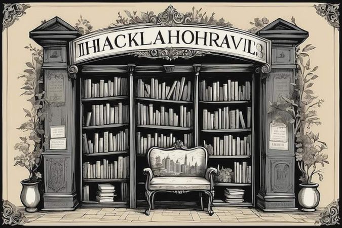Une bibliothèque majestueuse aux rayonnages chargés de livres anciens, évoquant l'univers du Dark Academia : 10 classiques de la littérature française pour adopter cette esthétique culturelle.