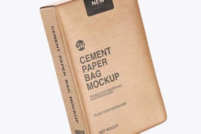 Un sac de ciment en papier kraft brun robuste facilitant l'application du dosage béton à la pelle : le tableau complet pour sacs de 25kg et 35kg.