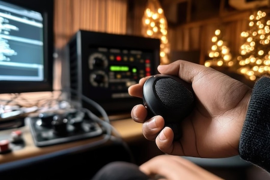 Un joueur tient un périphérique de commande ergonomique devant un moniteur de compétition pour découvrir comment supprimer la latence des manettes sans fil sur les écrans 240Hz.